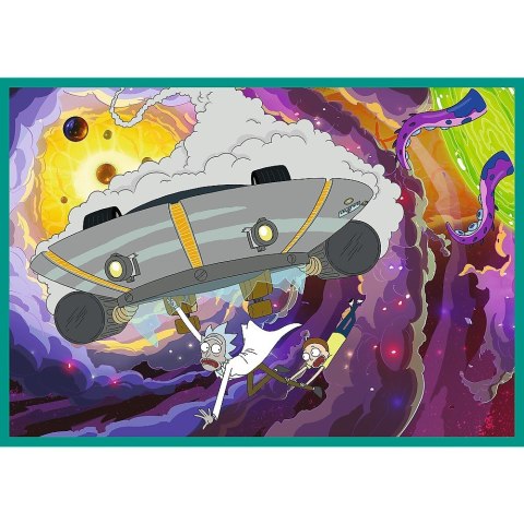 Puzzle 4x250 elementów Rick i Morty Zakręcony świat Puzzle 4x250 elementów Rick i Morty Zakręcony świat