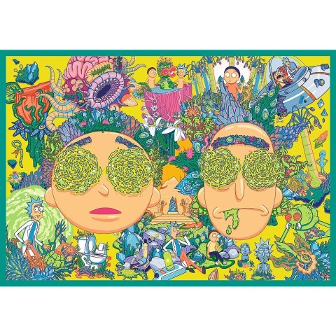 Puzzle 4x250 elementów Rick i Morty Zakręcony świat Puzzle 4x250 elementów Rick i Morty Zakręcony świat