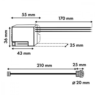 Czujnik ruchu PIR 12-24V DC, MCE32 V