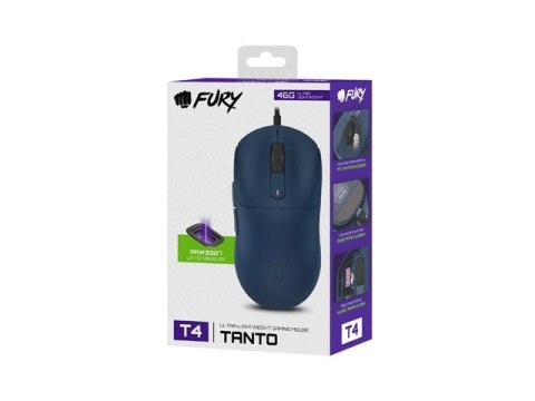 Mysz Fury TANTO T4 RGB 12000DPI gamingowa niebieska