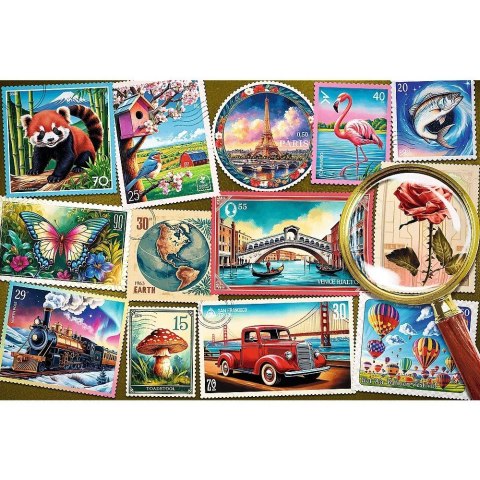 Puzzle 300 elementów EasyPiece Znaczki pocztowe; dla seniora
