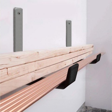 Uchwyt ścienny x2, max 22kg/MC-489. Stalowy, czarny