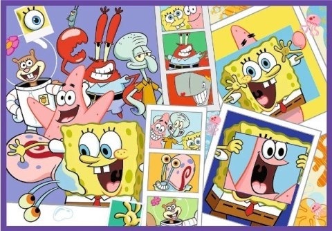 Puzzle 4x250 elementów SpongeBob Szalony świat Puzzle 4x250 elementów SpongeBob Szalony świat