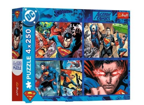 Puzzle 4x250 elementów Superman Odwaga Puzzle 4x250 elementów Superman Odwaga