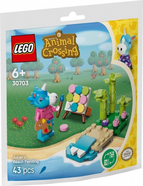 Klocki Animal Crossing 30703 Julian i plażowy obraz Klocki Animal Crossing 30703 Julian i plażowy obraz