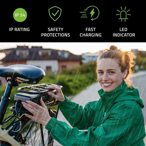 Ładowarka do roweru skutera elektrycznego 36V | 42V | 2A | 5.5*2.1 | wodoodporna + kabel zasilający