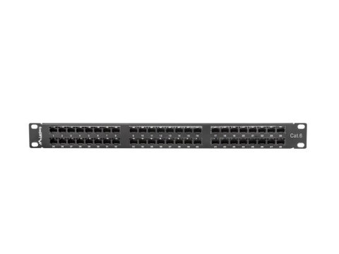 Patch Panel 48 Port 1U Kat.6 czarny Patch Panel 48 Port 1U Kat.6 czarny