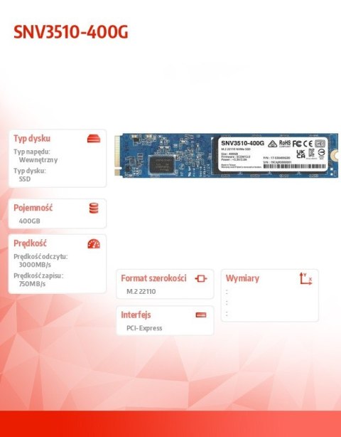 Dysk SSD SATA 400GB M2 22110 SNV3510-400G Dysk SSD SATA 400GB M2 22110 SNV3510-400G