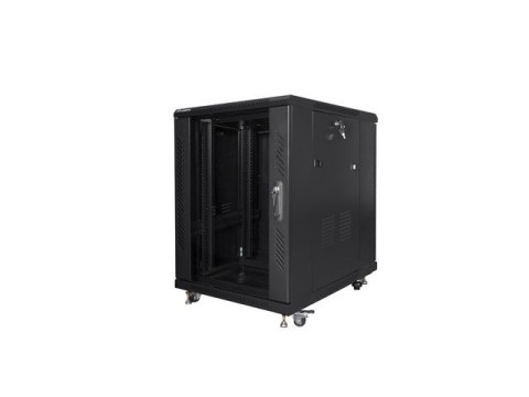 Szafa stojąca 19cali 15U 600X800mm czarna Szafa stojąca 19cali 15U 600X800mm czarna