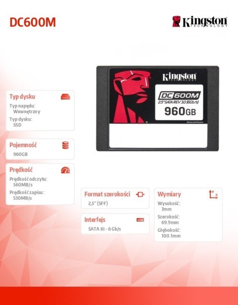 Dysk SSD DC600M 960GB Dysk SSD DC600M 960GB