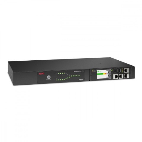 Przełącznik źródeł zasilania AP4423A Rack ATS, 230V, 16A, wejście C20, wyjścia 8x C13, 1x C19 Przełącznik źródeł zasilania AP4423A Rack ATS, 230V, 16A, wejście C20, wyjścia 8x C13, 1x C19