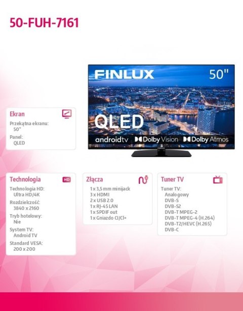 Telewizor QLED 50 cali 50-FUH-7161