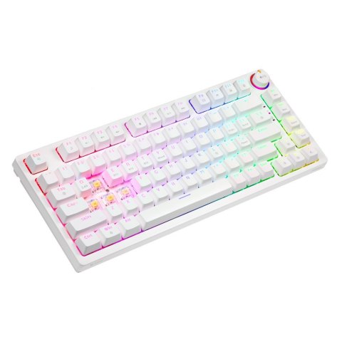 Klawiatura mechaniczna bezprzewodowa PHENIX WHITE Gateron Yellow, ABS Klawiatura mechaniczna bezprzewodowa PHENIX WHITE Gateron Yellow, ABS