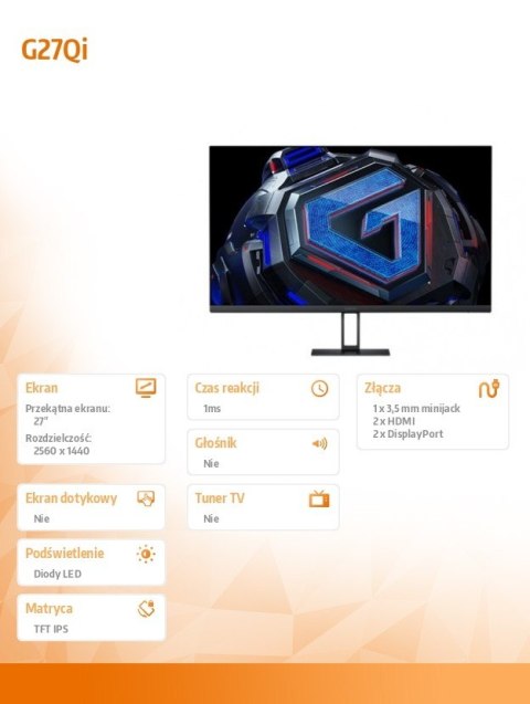 Monitor gamingowy 2K G27Qi Monitor gamingowy 2K G27Qi