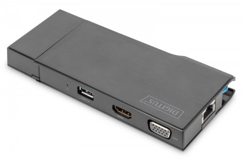 Stacja dokująca USB 3.0 Typ A, 7-portów, 4K 30Hz, HDMI, VGA, 2x USB 3.0, SD microSD, RJ45