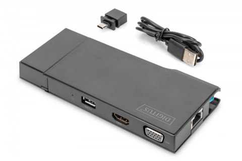 Stacja dokująca USB 3.0 Typ A, 7-portów, 4K 30Hz, HDMI, VGA, 2x USB 3.0, SD microSD, RJ45