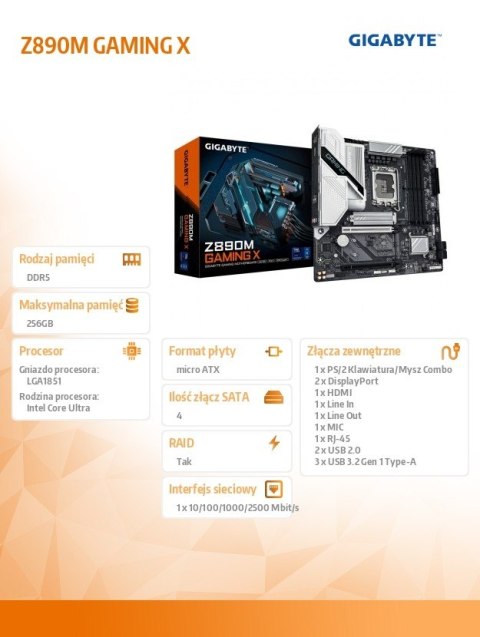 Płyta główna Z890M GAMING X Płyta główna Z890M GAMING X