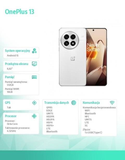 Smartfon 13 5G 16/512 GB CPH2653 biały Smartfon 13 5G 16/512 GB CPH2653 biały