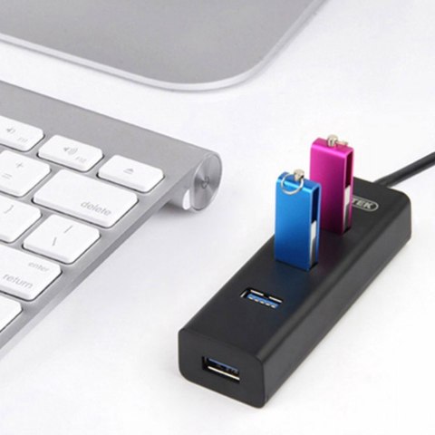 Hub 4x USB 3.0; BC1,2; CZARNY Hub 4x USB 3.0; BC1,2; CZARNY