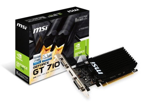 Karta graficzna GeForce GT 710 2GB DDR3 64BIT DVI/D-SUB/HDMI Karta graficzna GeForce GT 710 2GB DDR3 64BIT DVI/D-SUB/HDMI