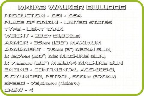 Klocki M41A3 Walker Bulldog