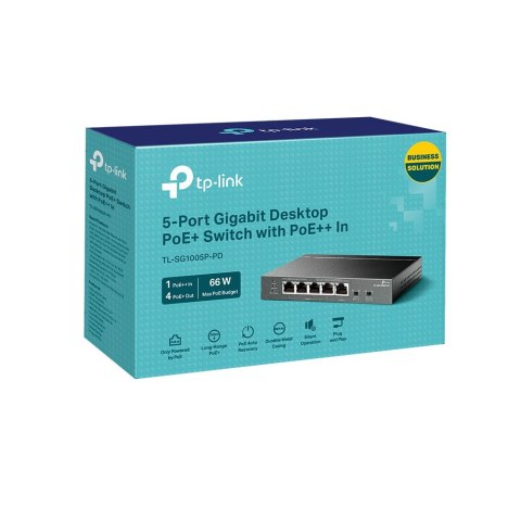 Przełącznik SG1005P-PD 5xGE (1xPoE++ 4xPoE+) Przełącznik SG1005P-PD 5xGE (1xPoE++ 4xPoE+)