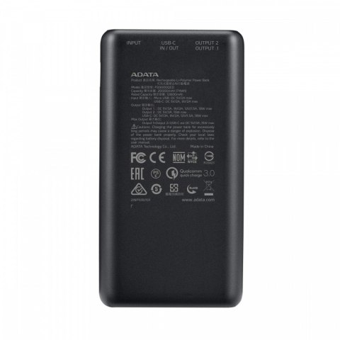 Powerbank P20000QCD 20000mAh Czarny QC/PD