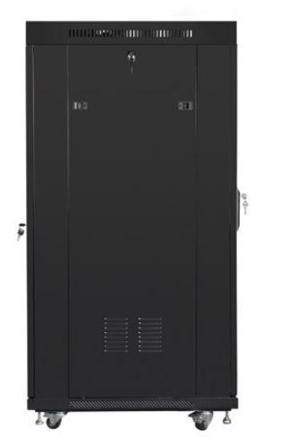Szafa instalacyjna rack stojąca 19 cali 27u 800x1000 czarna drzwi szklane LCD (flat pack) Szafa instalacyjna rack stojąca 19 cali 27u 800x1000 czarna drzwi szklane LCD (flat pack)