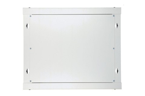 Szafka wisząca rack 9U 600x450 szara szklane drzwi