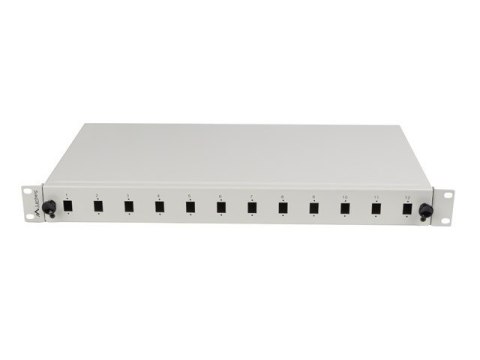 Przełącznica światłowodowa 12XSC simplex/12XLC duplex rack 19 1U szara + akcesoria Przełącznica światłowodowa 12XSC simplex/12XLC duplex rack 19 1U szara + akcesoria