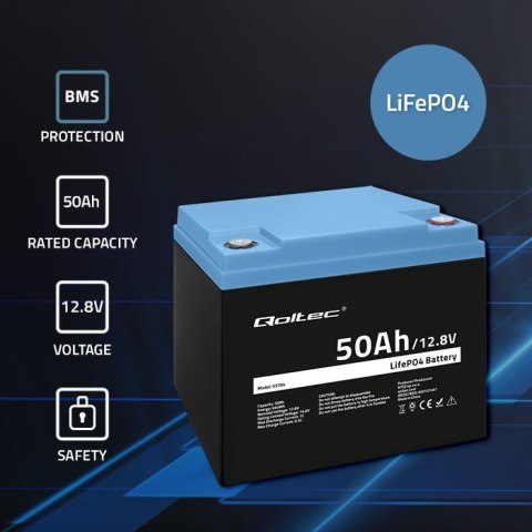 Akumulator LiFePO4 Litowo-Żelazowo-Fosforanowy | 12.8V | 50Ah | 640Wh | BMS