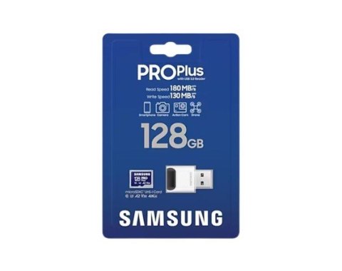 Karta pamięci microSD PRO Plus MB-MD128SB/WW 128GB + czytnik Karta pamięci microSD PRO Plus MB-MD128SB/WW 128GB + czytnik