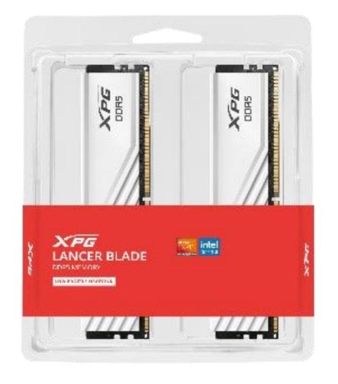 Pamięć XPG Lancer Blade DDR5 6400 32GB (2x16) CL32 RGB Biała Pamięć XPG Lancer Blade DDR5 6400 32GB (2x16) CL32 RGB Biała