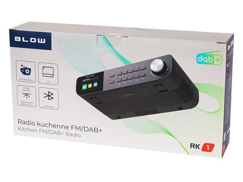 Radio kuchenne przenośne FM/DAB+ RK1 czarne Radio kuchenne przenośne FM/DAB+ RK1 czarne