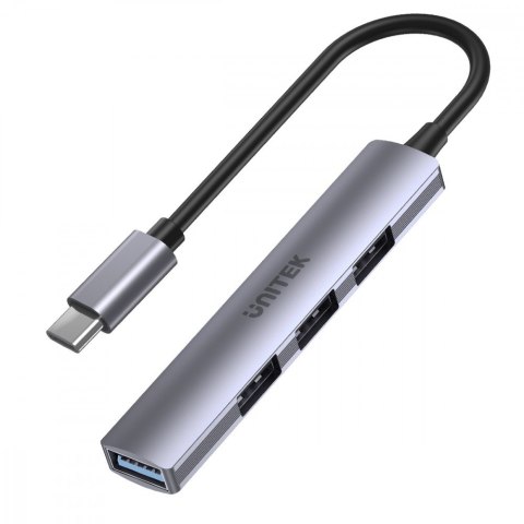 HUB USB-C; 3x USB-A 2.0 1x USB-A 5 Gbps Aluminiowy HUB USB-C; 3x USB-A 2.0 1x USB-A 5 Gbps Aluminiowy