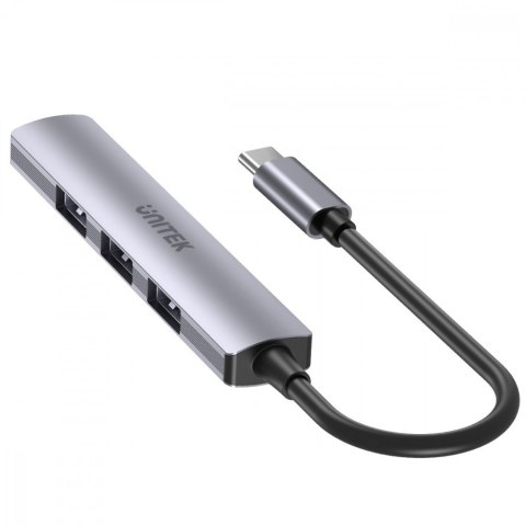 HUB USB-C; 3x USB-A 2.0 1x USB-A 5 Gbps Aluminiowy HUB USB-C; 3x USB-A 2.0 1x USB-A 5 Gbps Aluminiowy