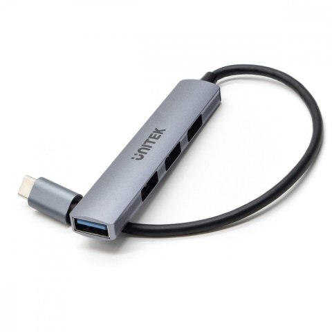 HUB USB-C; 3x USB-A 2.0 1x USB-A 5 Gbps Aluminiowy HUB USB-C; 3x USB-A 2.0 1x USB-A 5 Gbps Aluminiowy