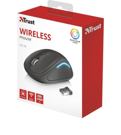 Mysz bezprzewodowa YVI FX czarna Mysz bezprzewodowa YVI FX czarna