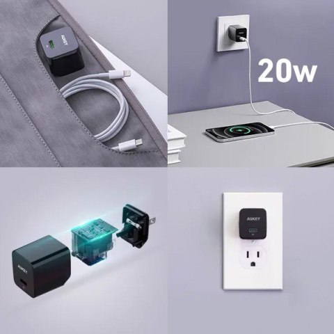 PA-Y20S White Mini ładowarka sieciowa 1xUSB-C 20W PD Power Delivery PA-Y20S White Mini ładowarka sieciowa 1xUSB-C 20W PD Power Delivery