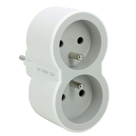 Rozgałęźnik 2x2P+Z B/S 049431 Rozgałęźnik 2x2P+Z B/S 049431
