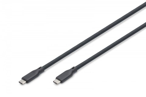 Kabel połączeniowy silikonowy USB-C - USB-C, USB 4 Gen2 20G 8K 240W, 2m Czarny Kabel połączeniowy silikonowy USB-C - USB-C, USB 4 Gen2 20G 8K 240W, 2m Czarny