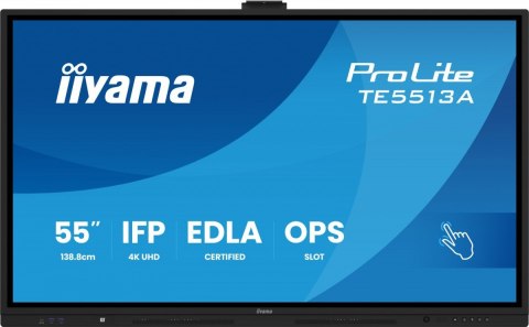 Monitor 55 cali TE5513A-B1AG INFRARED,40pkt,IPS,4K,7H,450cd/m2, WiFi,USB, ANDROID 14, Google EDLA,2x20W, UCHWYT CIENNY
