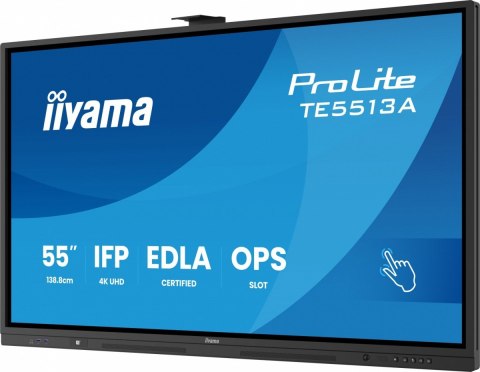 Monitor 55 cali TE5513A-B1AG INFRARED,40pkt,IPS,4K,7H,450cd/m2, WiFi,USB, ANDROID 14, Google EDLA,2x20W, UCHWYT CIENNY