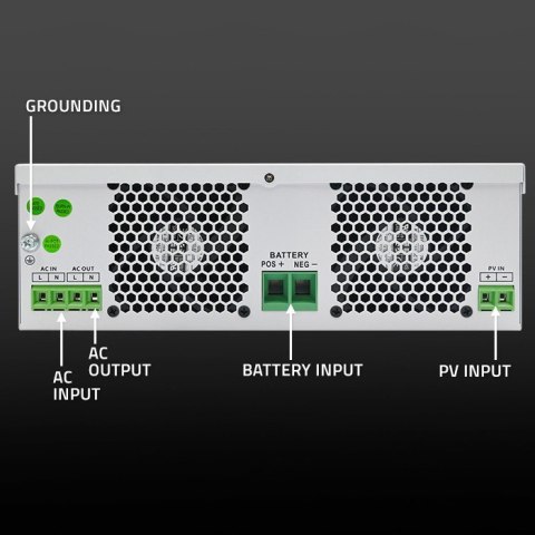 Hybrydowy inwerter solarny Off-Grid 2.5kVA | 2.5kW | 100A | MPPT | LCD | BMS | Sinus