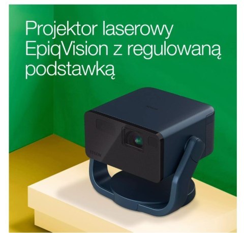 Projektor mini laser EF-22N niebieski z podstawą FHD/1000L/5m:1 Projektor mini laser EF-22N niebieski z podstawą FHD/1000L/5m:1