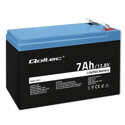 Akumulator LiFePO4 Litowo-Żelazowo-Fosforanowy | 12.8V | 7Ah | 89.6Wh | BMS Akumulator LiFePO4 Litowo-Żelazowo-Fosforanowy | 12.8V | 7Ah | 89.6Wh | BMS