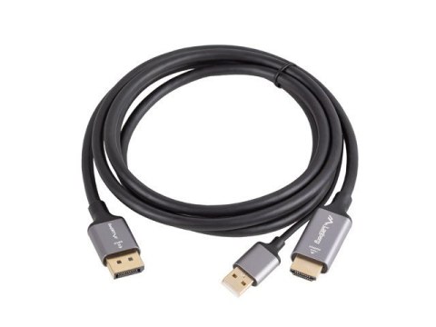 Kabel HDMI(M)-Displaypor(M) 1.8M 4K czarny