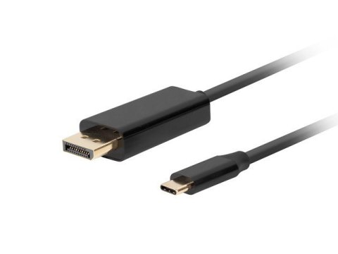 Kabel USB-C(M)->Displayport 1.8M 4K 60HZ czarny Kabel USB-C(M)->Displayport 1.8M 4K 60HZ czarny