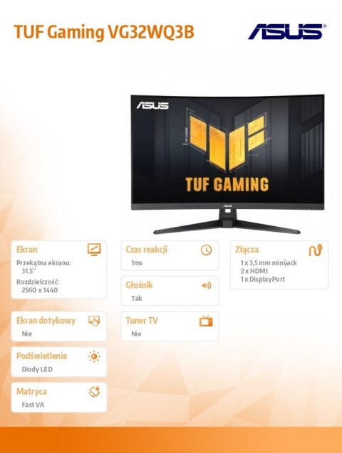 Monitor 31.5 cala VG32WQ3B HDMI DP