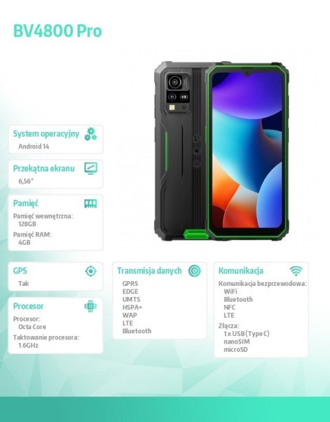 Smartfon BV4800 Pro 4GB/128GB zielony